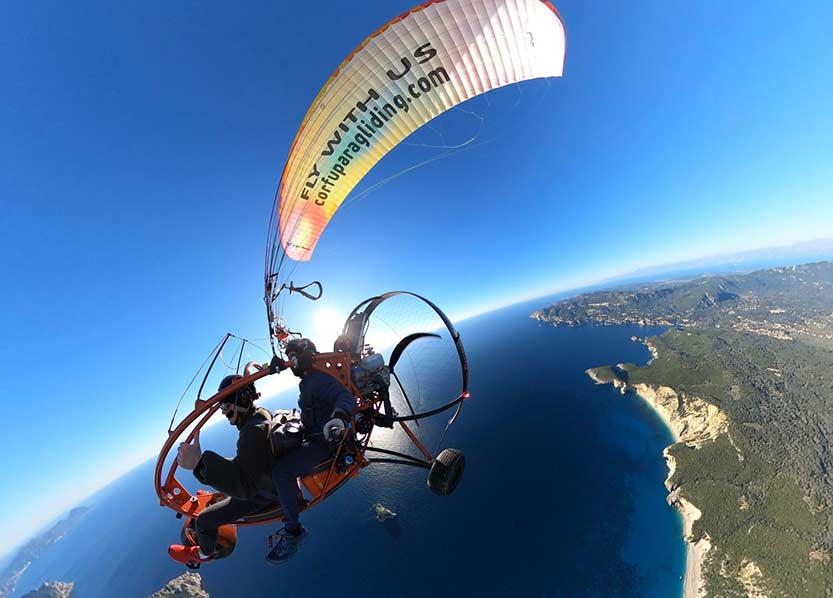 Paragliding in Corfu | Tandem Flights in Corfu | Paratrike Flights in Corfu