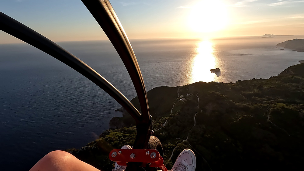 Pelekas | Corfu Paragliding | Sunset Paramotor Flights Corfu