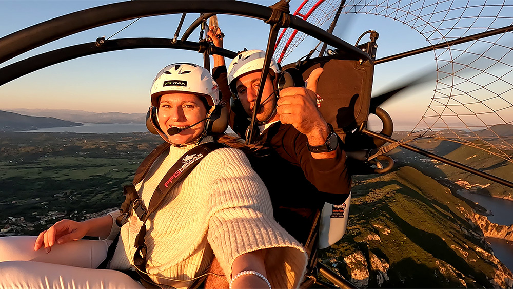 Pelekas | Corfu Paragliding | Sunset Paramotor Flights Corfu