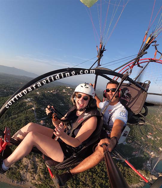 Pelekas | Corfu Paragliding | Sunset Paramotor Flights Corfu