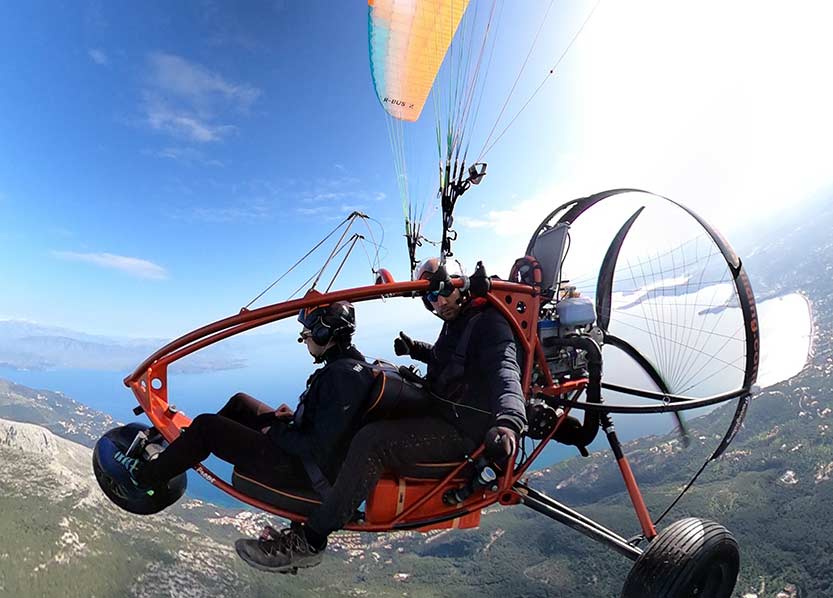 Paragliding in Corfu | Tandem Flights in Corfu | Paratrike Flights in Corfu