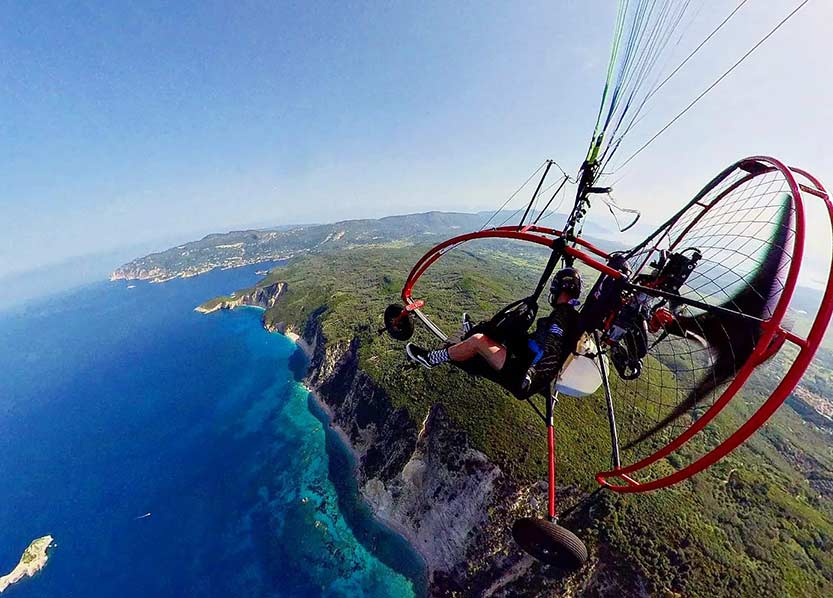 Paragliding in Corfu | Tandem Flights in Corfu | Paratrike Flights in Corfu