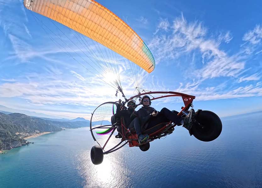 Paragliding in Corfu | Tandem Flights in Corfu | Paratrike Flights in Corfu