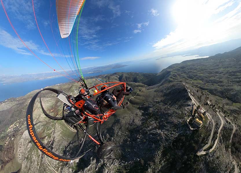 Paragliding in Corfu | Tandem Flights in Corfu | Paratrike Flights in Corfu