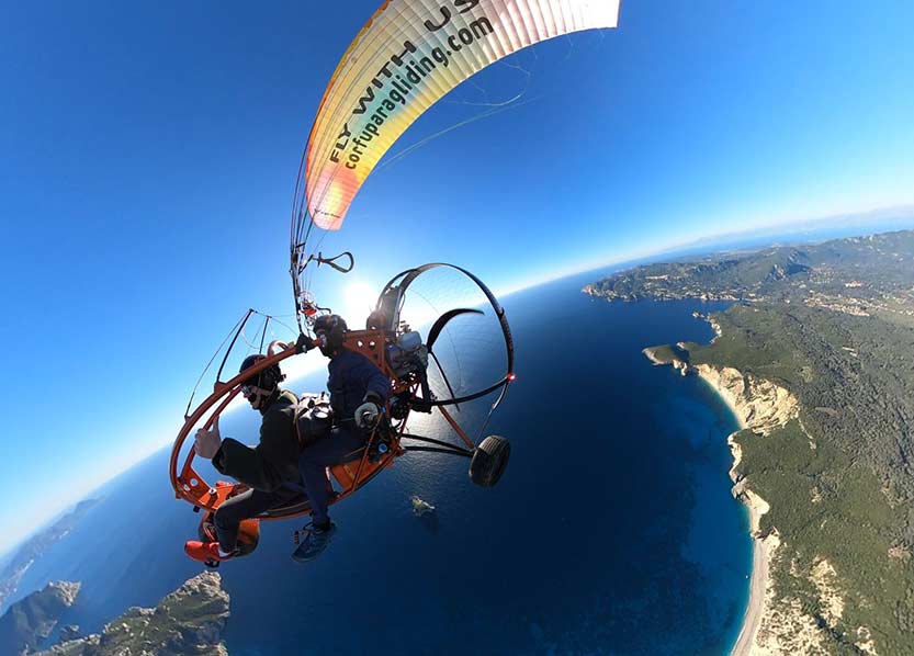 Paragliding in Corfu | Tandem Flights in Corfu | Paratrike Flights in Corfu